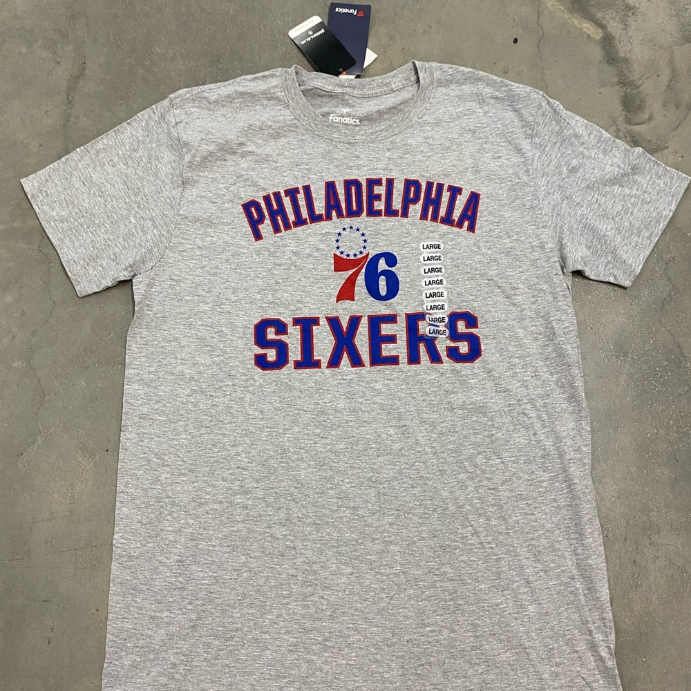 Fanatics Gray Philadelphia 76ers T-Shirt